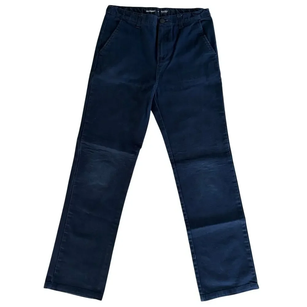 Old Navy Uniform Plain Front Chino Pant in Navy Blue Youth/Boys Size 16